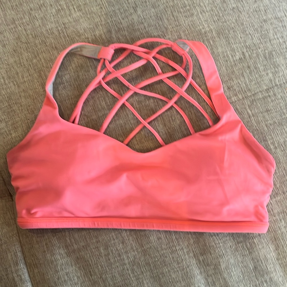 Lululemon pink sports bra, size 8